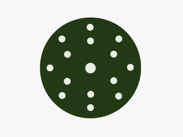 Шлиф Круг VX-Green, 150мм, 15 Отверстий, P600