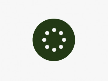 Шлиф Круг VX-Green, 125мм, 8 Отверстий, P40